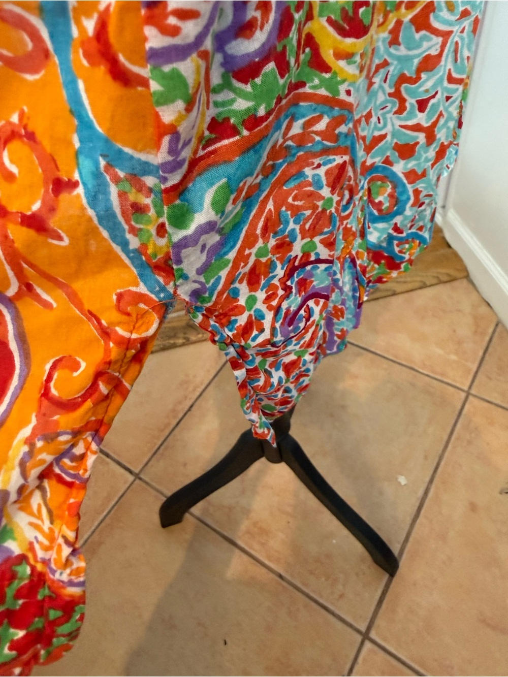 Lauren by Ralph Lauren Orange Boho Multicolor Paisley Swim Cover-Up, XL - Picture 6 of 11